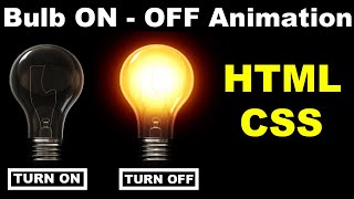 Bulb on off Glowing animation using HTML/ CSS, CSS Animation Tutorial in Hindi/ Urdu,Cyber  Warriors screenshot 5