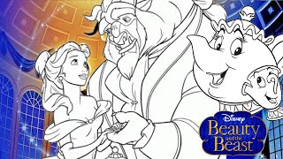 Beauty and The Beast Colouring Princess Belle All Cast Color Reveal Mewarnai Gambar