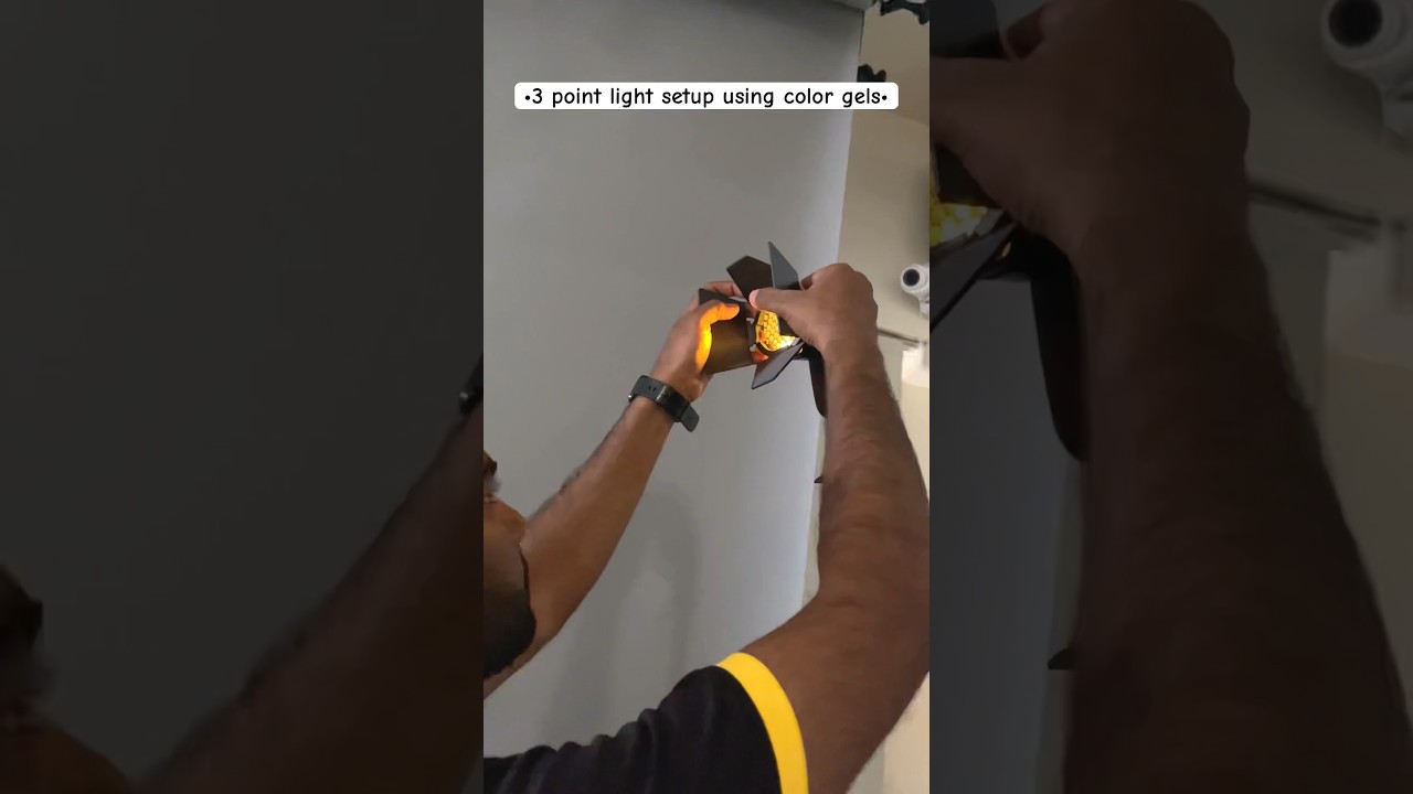 3 point light setup using color gels | Studio Photography | 