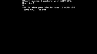 Acorn System 3 with 6809 CPU (1980) {Boot Screen}