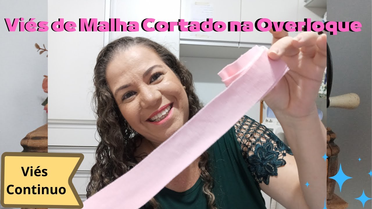 Viés de malha cortado na overloque