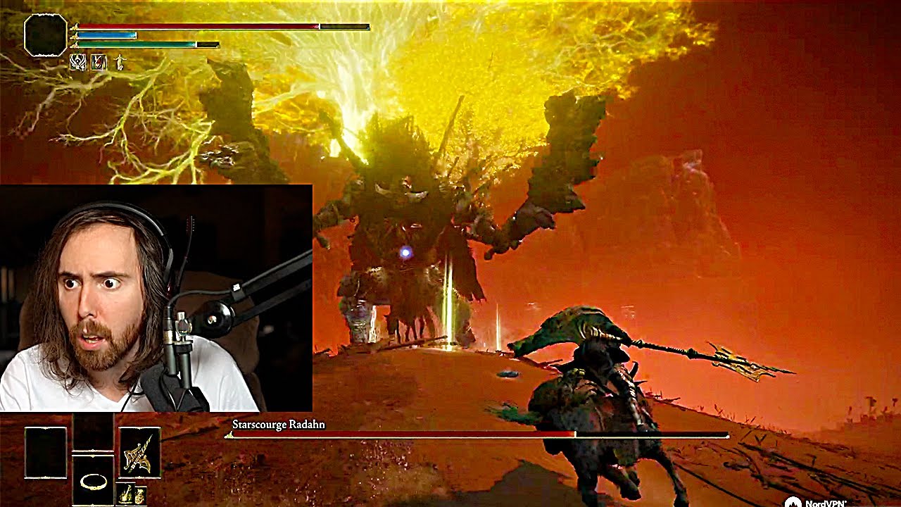 Best Elden Ring player Asmongold oneshots Radahn (world record) YouTube