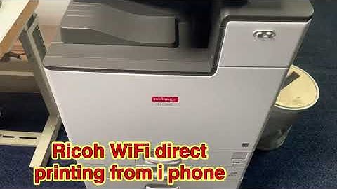 Ricoh IMC3000 wi-fi direct settings using Ricoh connector to print from i phone.