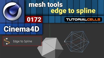 0172. edge to spline tool in cinema 4d