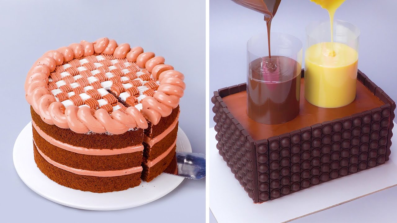 Fantastic Chocolate Cake Decoration Tutorial | 만족스러운 케이크 데코레이션 레시피 ...