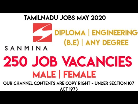 SANMINA நிறுவனத்தில் வேலை வாய்ப்பு - Job |Jobs 2020 |Tamilnadu Jobs 2020 | Freshers Jobs