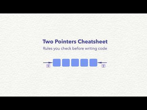 Two Pointers Cheatsheet | Rules You Must Check Before Writing Code