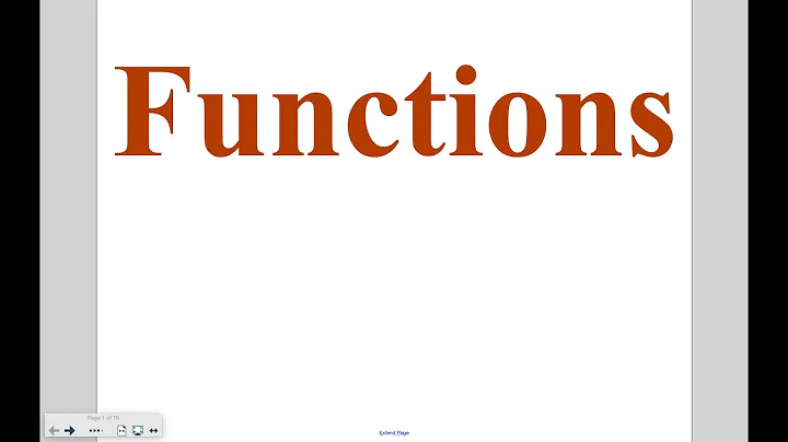 Algebra Lesson 3-2: Functions