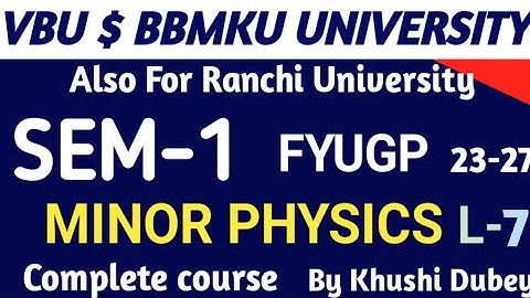 MN-Physics, Sem-1 Lecture-7 Session 23-27 fyugp।।Curl of vector point function।#bbmku #vbu#minor