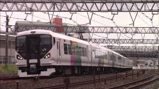 「E257系団体運用へ」E257系宇都宮線団体（M105）浦電通過