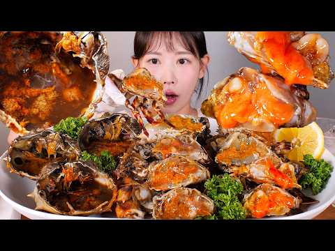 .🐯🦀✨ 범게장 먹방  <strong>Soy</strong>-Marinated Tiger Crab [eating show] mukbang korean food