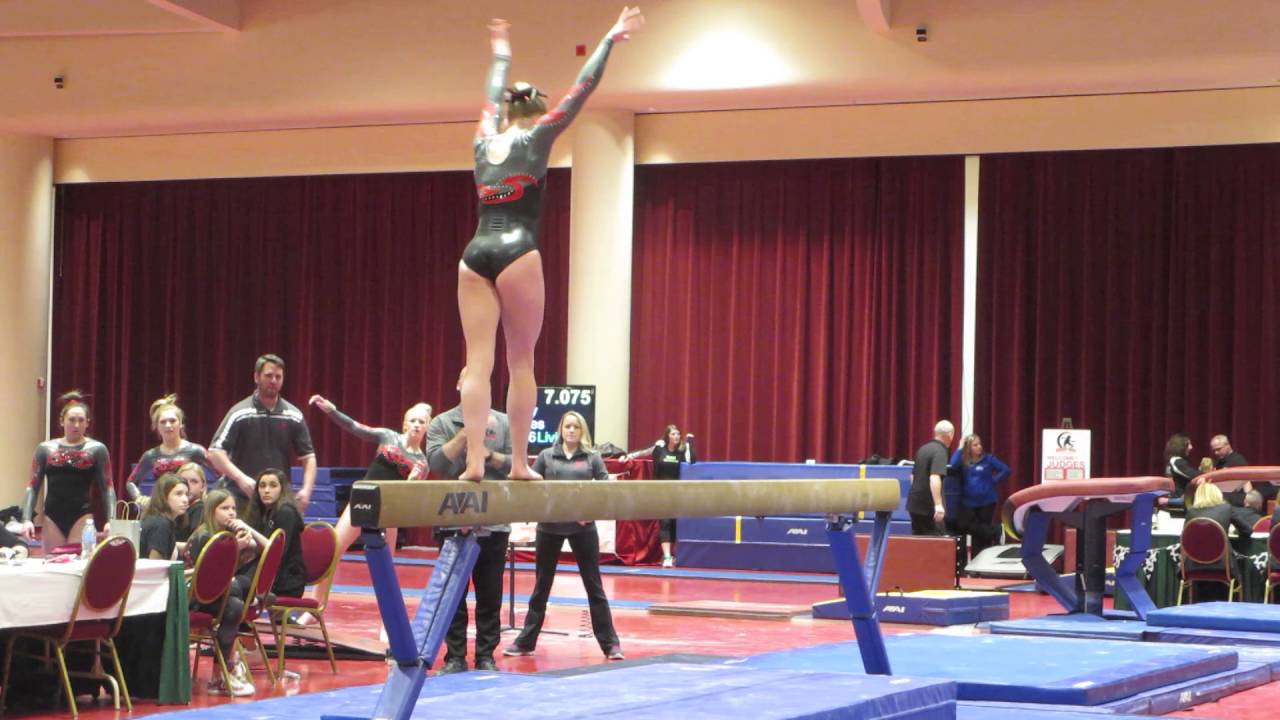 Level 9 1st place beam_ Dairy Aire Invitational Feb 2016 YouTube