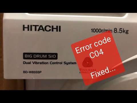 How I fix my Hitachi Front Load Washing Machine with error code C04