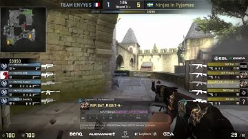 CS:GO EnVyUs vs NiP de_cobble [ESL ESEA]