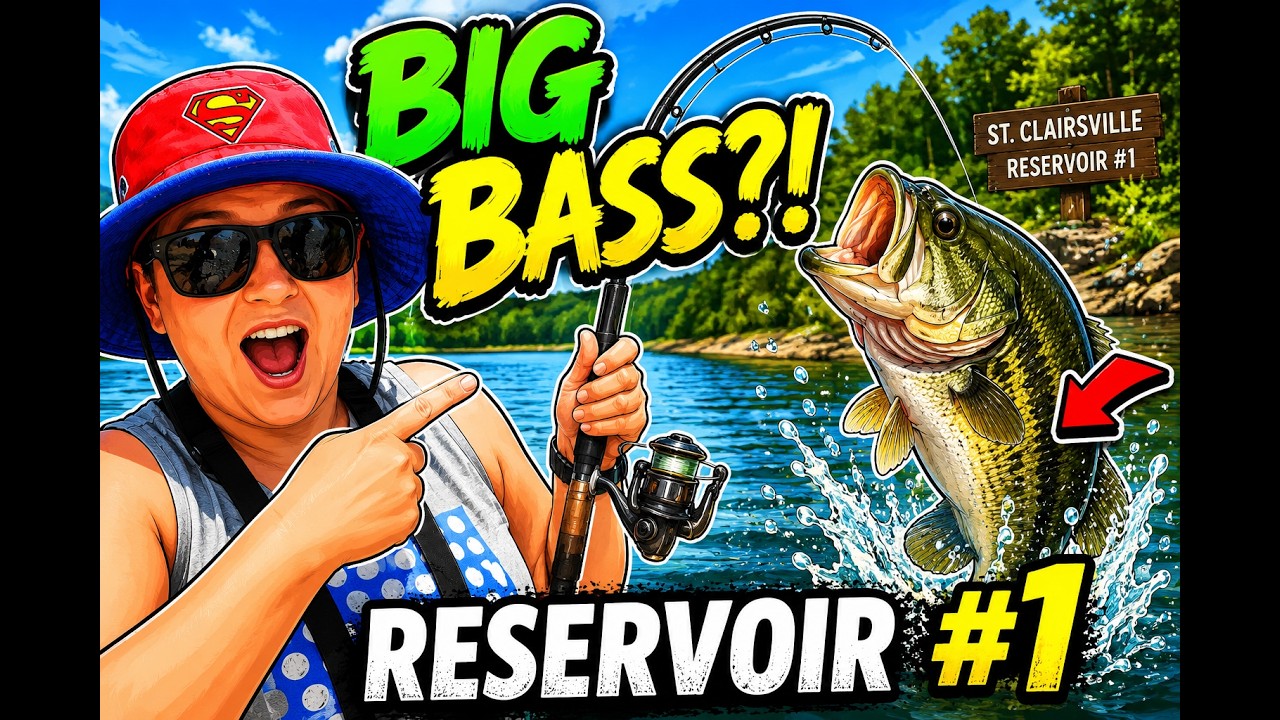 BASS FISHING AT ST. CLAIRSVILLE RESERVOIR #1 | Can We Land a BIG ONE?!
