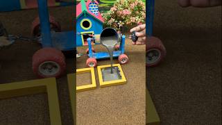 😱 Real Working Mini Tractor Makes Strong Cement Pillar 🏗️🚜 | Amazing DIY Mini Construction #shorts
