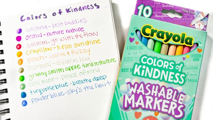 New! Crayola Colors of Kindness Colored Pencils: Swatches and Color Names 