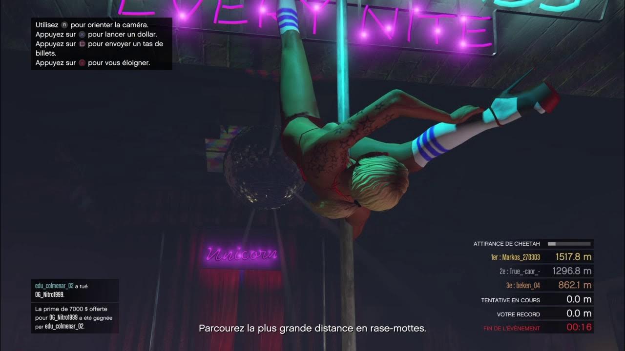 Une Danse Public Au Pole Dance (Club De Strip-tease) GTA V Online