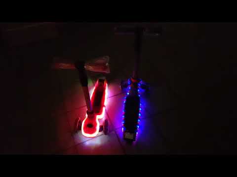 Самокат Tech Team UFO со светящейся платформой и колесами