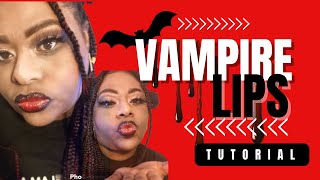 Vampire Lips Tutorial #ombrelips #halloweenmakeuplook