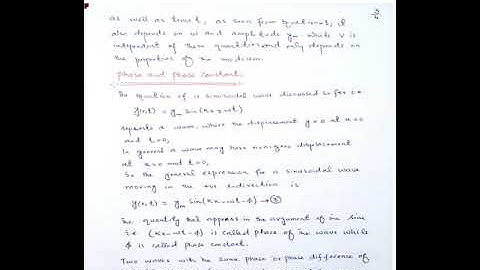 Transverse Velocity Of Particle II Wave & Oscillation