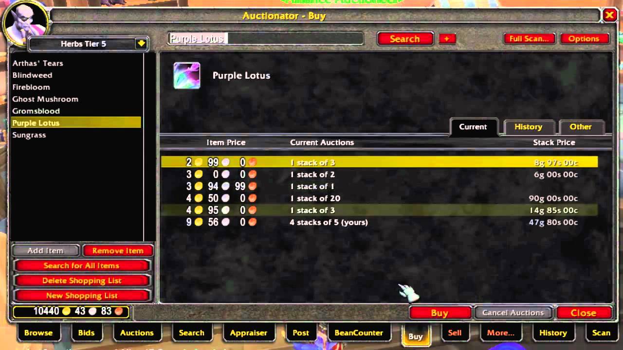 WoW Gold Tips Pipeline of the Day: Purple Lotus