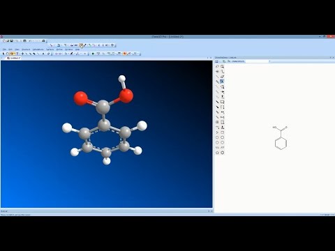 Drawing Benzoic Acid in Chem3D