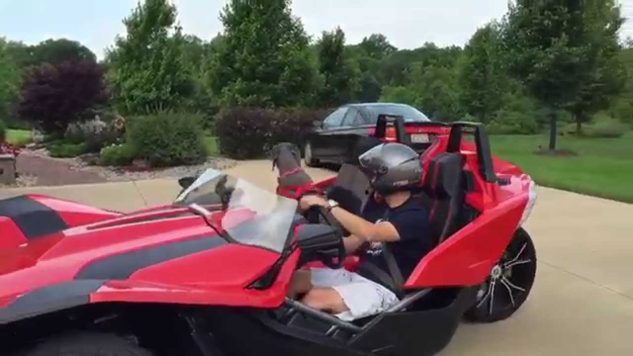 Jack and his Polaris Sligshot wearing "Doggles" YouTube