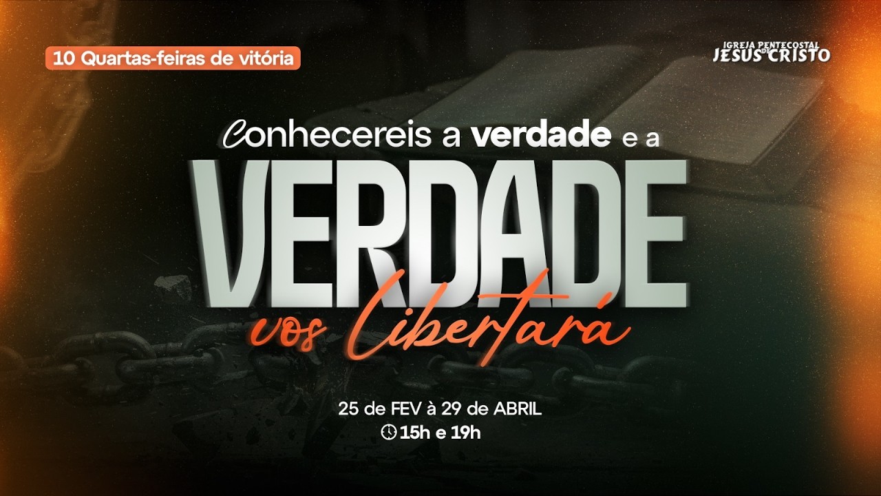 CULTO AO VIVO | CONHECEREIS A VERDEDA E A VERDADE VOS LIBERTARÁ | 04/03 | QUARTA FEIRA |@IPJCOFICIAL