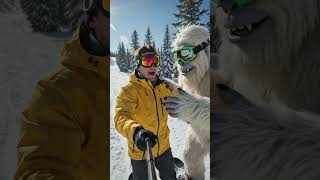 Make me vlog with a yeti while snowboarding#enjoy