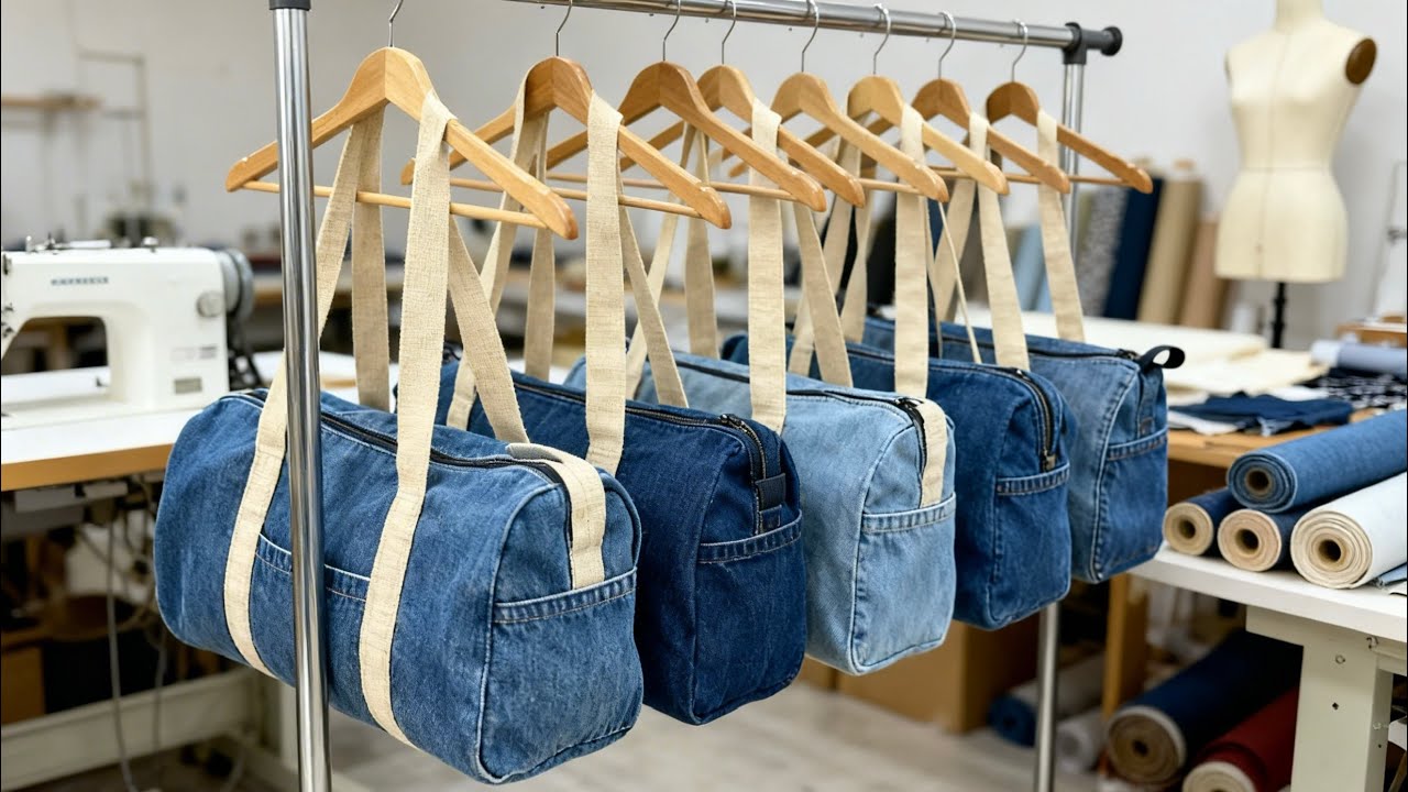 🧵 Gym bag made from old jeans | Extremely simple