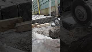 cutting granite cobble sets stone brake