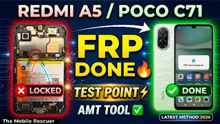 Redmi A5  Poco C71 Frp Unlock  Test Point Method  Amt Tool 100 Working 2026 redmia5 pococ71
