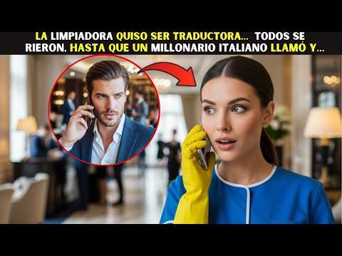 La limpiadora quiso ser traductora… todos se rieron, hasta que un Millonario italiano llamó y…