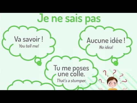 Learn French Language Class Day 88  " I don't know"