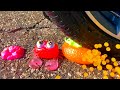 Crushing Crunchy & Soft Things by Car! EXPERIMENT: Car vs Orbeez Creatures