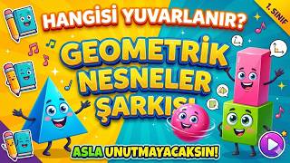 Geometrik Nesneler Şarkısı 🎵 | Köşeler ve Yüzler Çok Eğlenceli! 🟦🟡