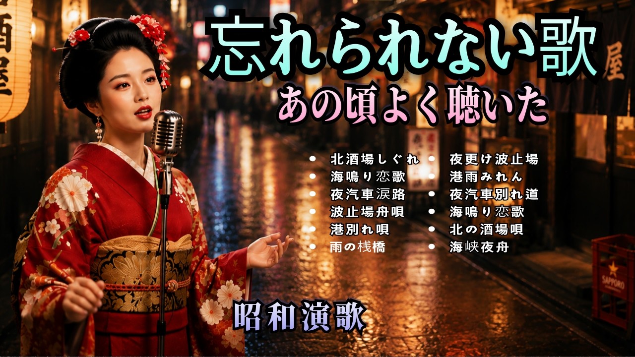 夜の酒場唄　シンコーミュージック　裸本　昭和歌謡　演歌　歌謡曲　懐メロ 昭和演歌】忘れられない演歌30曲｜あの頃よく聴いた名曲集｜北酒場