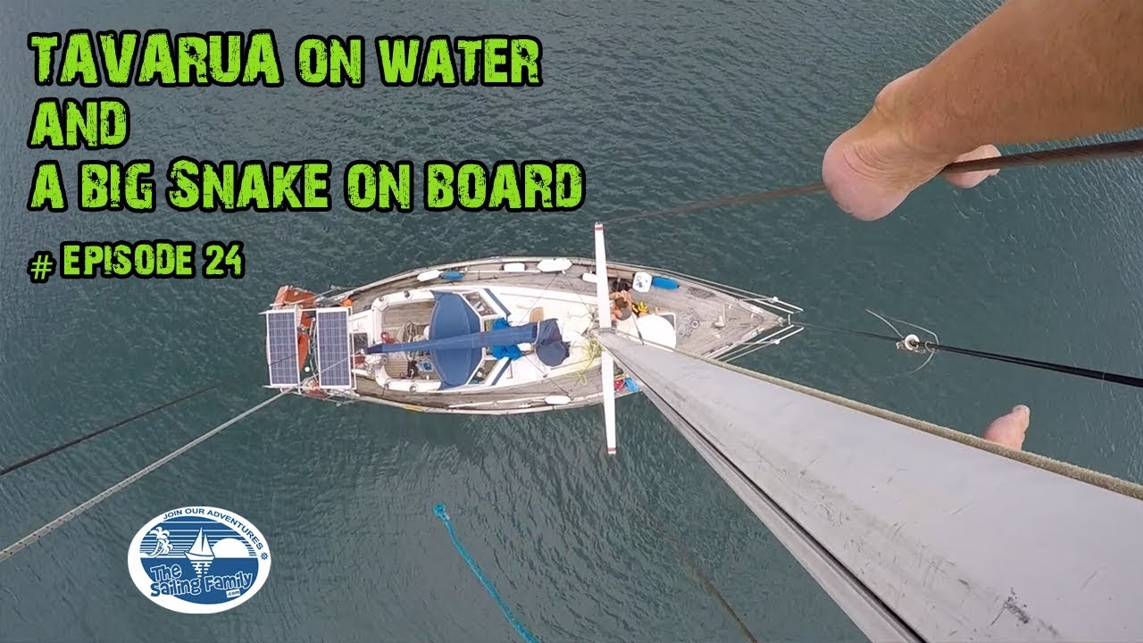 Tavarua on water and a Big Snake on board  (The Sailing Family) Ep.24
