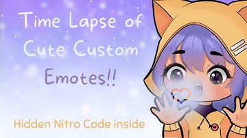 Drawing Custom Discord/Twitch emotes in Procreate│Time Lapse│Hidden NITRO code inside