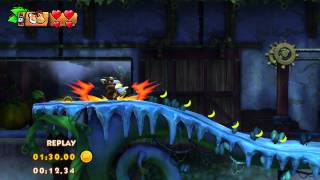 DKC: Tropical Freeze (Wii U) 5-6 "Frosty Fruits" Speed Run - 0:57.52 screenshot 4
