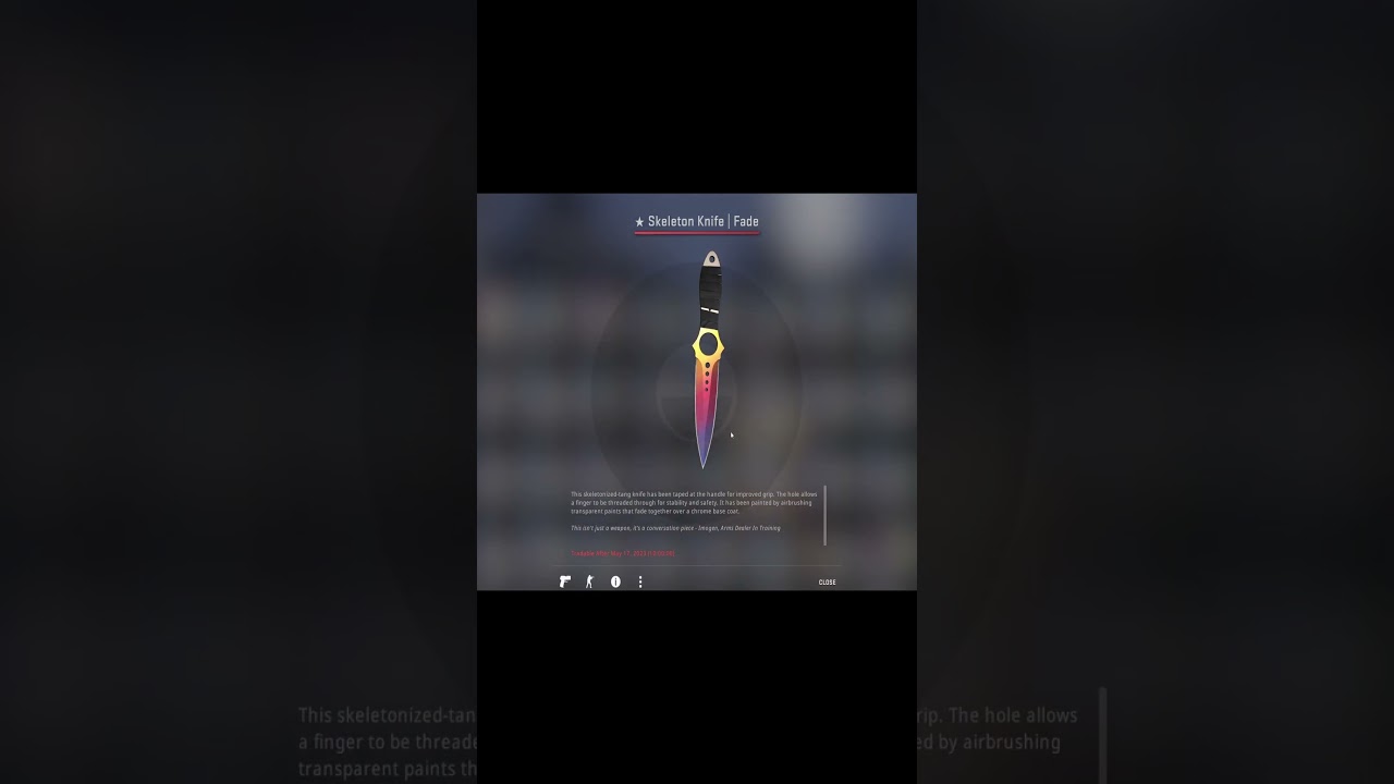 cs go knife opening | skeleton knife fade