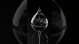 Magnetic Sand Dance: Monochrome Power Within a Flawless Obsidian Sphere 🌑🌀 #Shorts