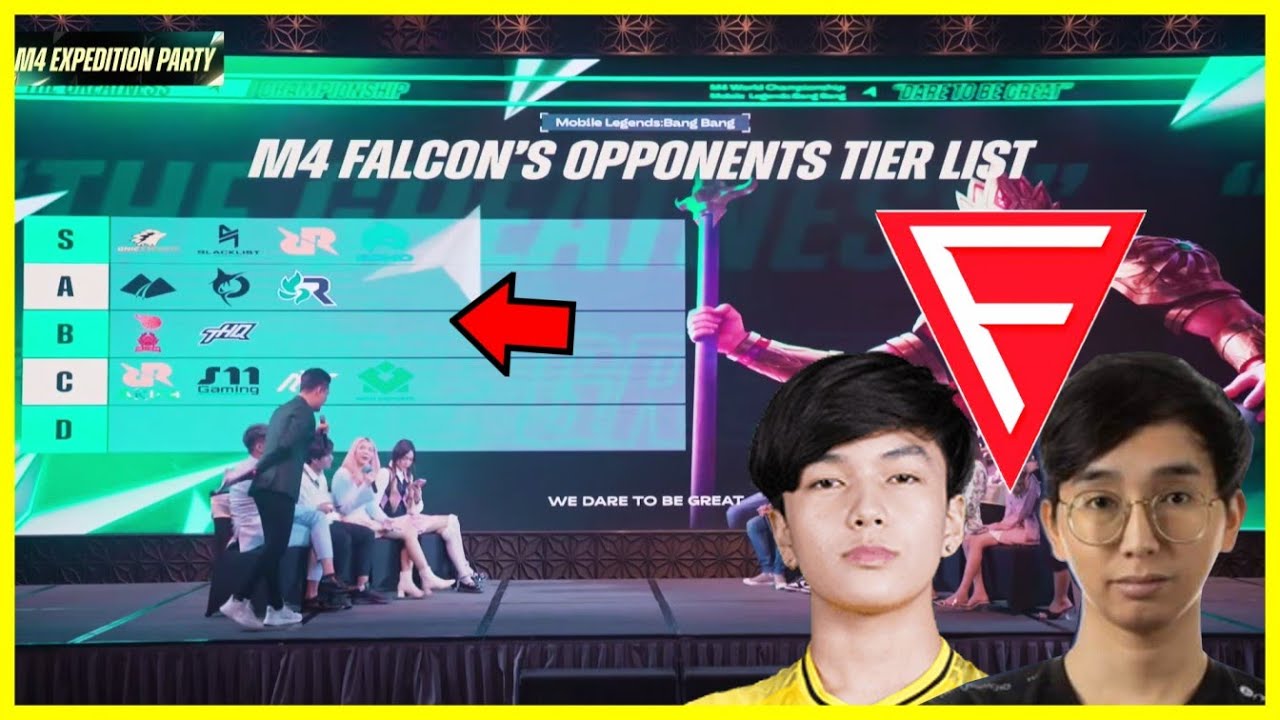 Falcon Esports opponents tier list in M4 from Myanmar streamers/content creators