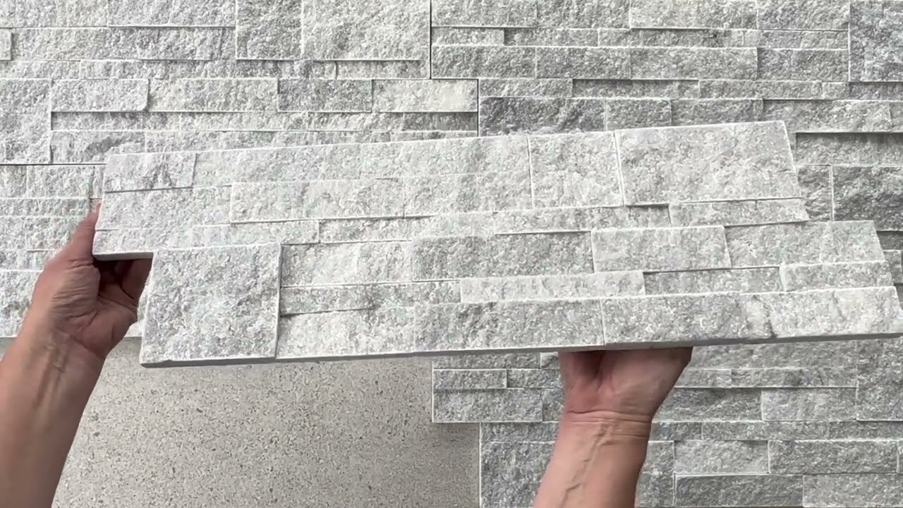 Sparkle Grey Split Face Tiles - Multi Row