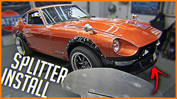 SPLITTER INSTALL on the 280Z - OranZ Datsun 280z Build Series #31