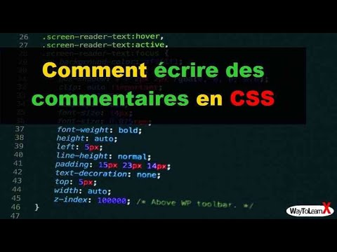 HTML ET CSS : #21 COMMENTAIRE en CSS [COURS COMPLET HTML ET CSS] - YouTube