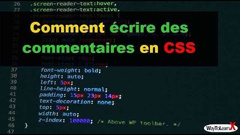 HTML ET CSS  : #21  COMMENTAIRE en CSS  [COURS COMPLET HTML ET CSS]