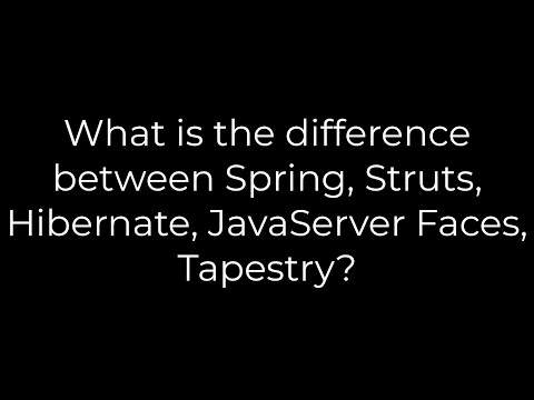 Java :What is the difference between Spring, Struts, Hibernate, JavaServer Faces, Tapestry?