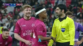 مستر بيست يقدم رشوة 50 الف دولار لحارس المرمي من اجل انه يسجل هدفمباراة إحياء الأمل